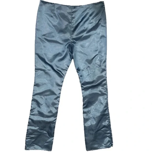 Acne Studios Satin Trousers In Azure Blue 48